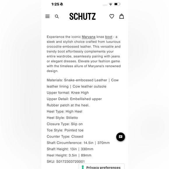 💯 Authentic Schutz Maryana Tall Knee High crocodile boot in Almond Bluff NWB - Picture 4 of 4